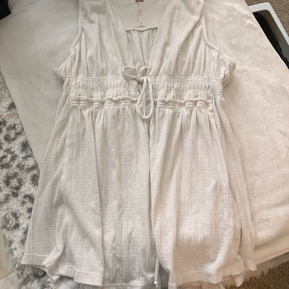 White Sleeveless Top